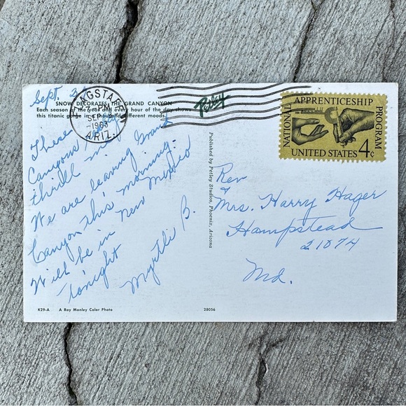 Snow Decorates the Grand Canyon Winter in Arizona Postcard - Picture 3 of 4